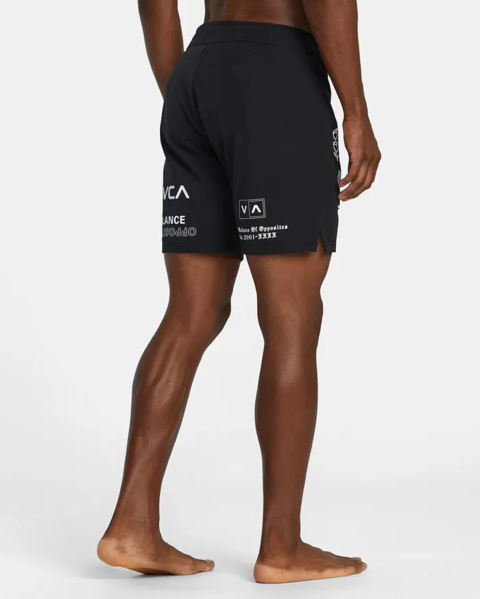 RVCA Shorts Hybrids Fight Scrapper Elastic Waist Walkshorts 15034 Black All Brand 2 8211 Men