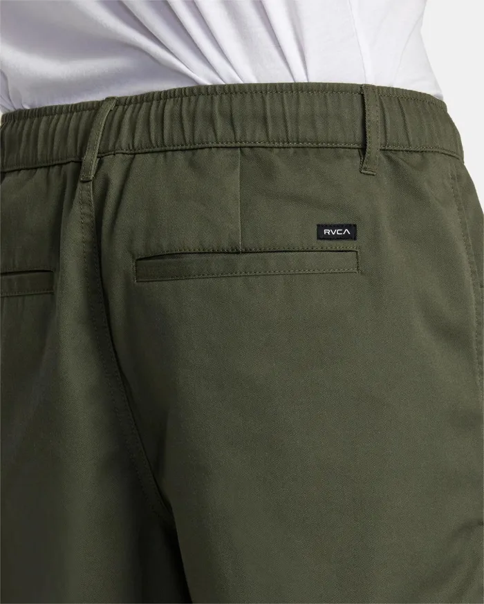 RVCA Shorts Hybrids Recession Collection Americana Elasticized 20034 Shorts Olive 8211 Men RVCA Shorts Hybrids Recession Collection Americana Elasticized 20034 Shorts Olive 8211 Men