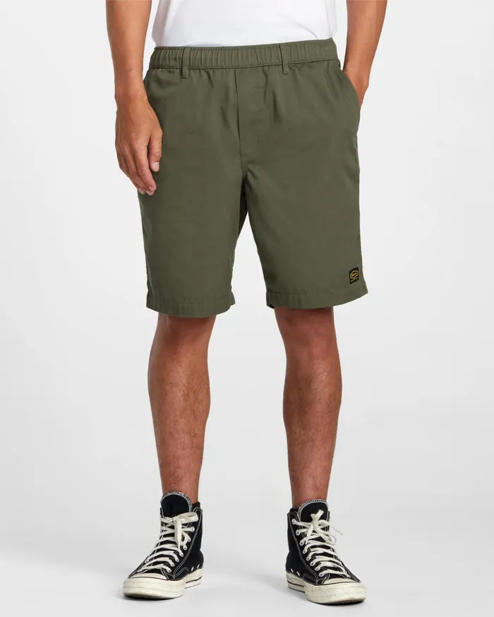 RVCA Shorts Hybrids Recession Collection Americana Elasticized 20034 Shorts Olive 8211 Men RVCA Shorts Hybrids Recession Collection Americana Elasticized 20034 Shorts Olive 8211 Men