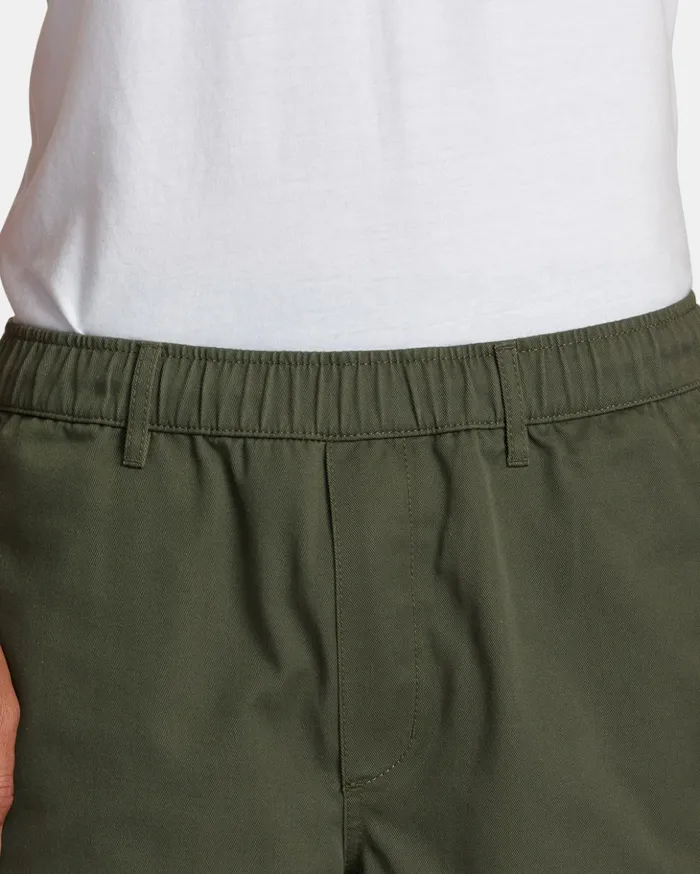 RVCA Shorts Hybrids Recession Collection Americana Elasticized 20034 Shorts Olive 8211 Men RVCA Shorts Hybrids Recession Collection Americana Elasticized 20034 Shorts Olive 8211 Men