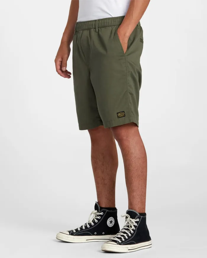 RVCA Shorts Hybrids Recession Collection Americana Elasticized 20034 Shorts Olive 8211 Men RVCA Shorts Hybrids Recession Collection Americana Elasticized 20034 Shorts Olive 8211 Men