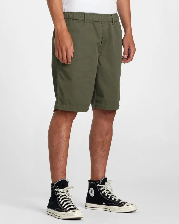 RVCA Shorts Hybrids Recession Collection Americana Elasticized 20034 Shorts Olive 8211 Men RVCA Shorts Hybrids Recession Collection Americana Elasticized 20034 Shorts Olive 8211 Men