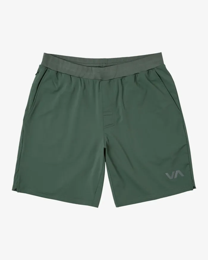 RVCA Shorts Hybrids VA Sport Trainer Elastic Waist Shorts Dark Cactus 8211 Men RVCA Shorts Hybrids VA Sport Trainer Elastic Waist Shorts Dark Cactus 8211 Men