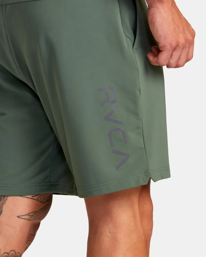 RVCA Shorts Hybrids VA Sport Trainer Elastic Waist Shorts Dark Cactus 8211 Men RVCA Shorts Hybrids VA Sport Trainer Elastic Waist Shorts Dark Cactus 8211 Men