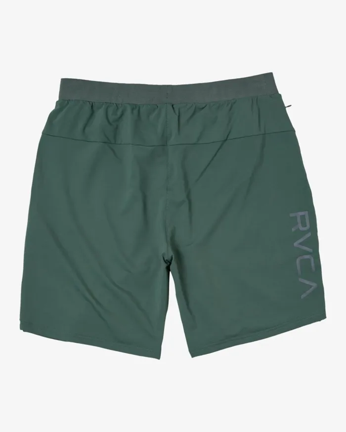 RVCA Shorts Hybrids VA Sport Trainer Elastic Waist Shorts Dark Cactus 8211 Men RVCA Shorts Hybrids VA Sport Trainer Elastic Waist Shorts Dark Cactus 8211 Men