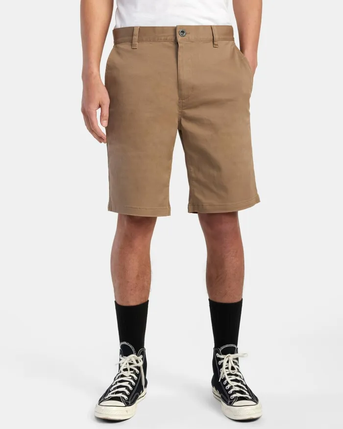 RVCA Shorts Hybrids Weekend Stretch Chino Shorts 20034 Dark Khaki 8211 Men