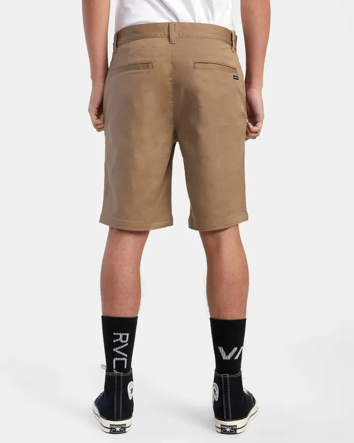 RVCA Shorts Hybrids Weekend Stretch Chino Shorts 20034 Dark Khaki 8211 Men