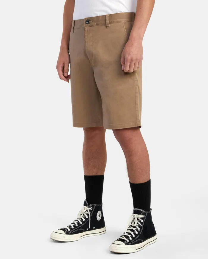 RVCA Shorts Hybrids Weekend Stretch Chino Shorts 20034 Dark Khaki 8211 Men