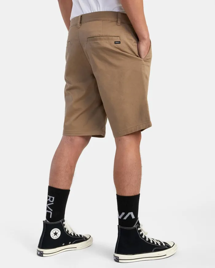 RVCA Shorts Hybrids Weekend Stretch Chino Shorts 20034 Dark Khaki 8211 Men