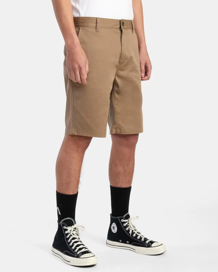RVCA Shorts Hybrids Weekend Stretch Chino Shorts 20034 Dark Khaki 8211 Men