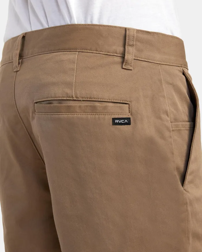 RVCA Shorts Hybrids Weekend Stretch Chino Shorts 20034 Dark Khaki 8211 Men