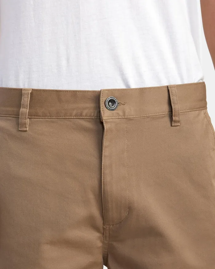 RVCA Shorts Hybrids Weekend Stretch Chino Shorts 20034 Dark Khaki 8211 Men