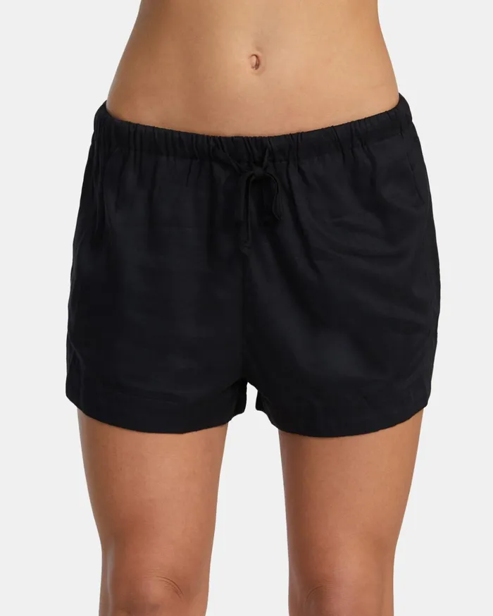 RVCA Shorts Skirts Grounded Elastic Waist Shorts Rvca Black 8211 Women