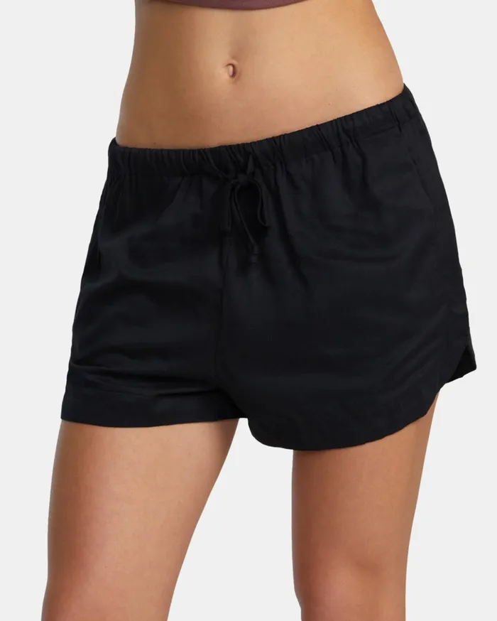 RVCA Shorts Skirts Grounded Elastic Waist Shorts Rvca Black 8211 Women
