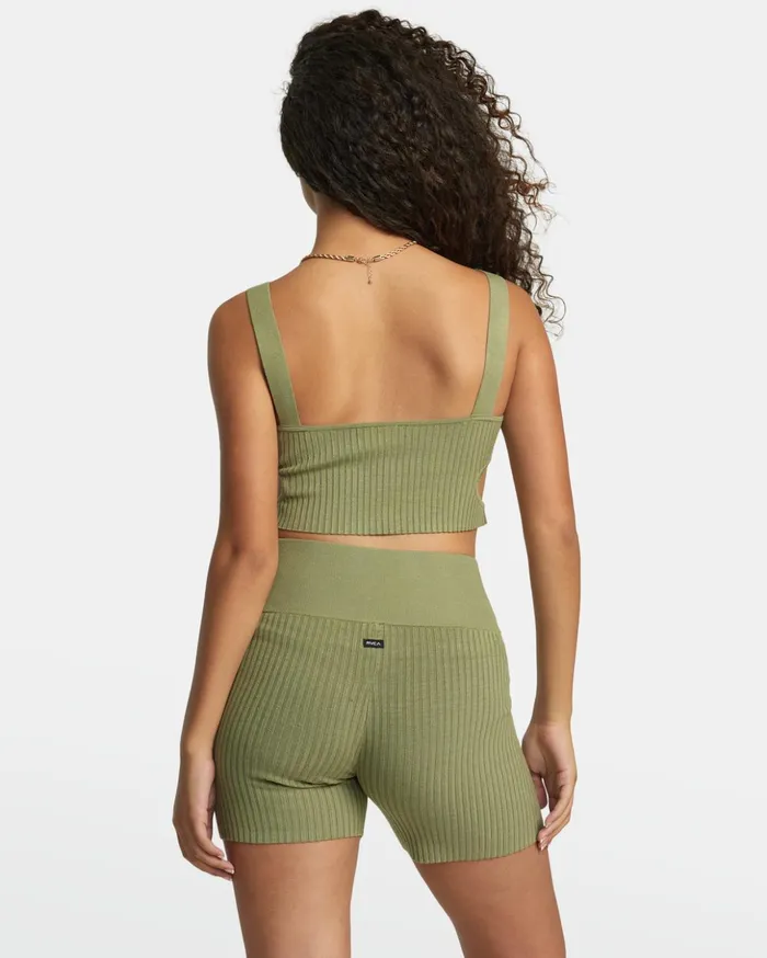 RVCA Shorts Skirts Rose Namajunas Fever Sweat Shorts Aloe 8211 Women