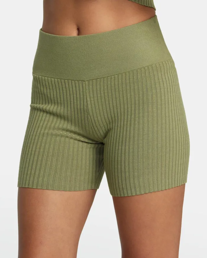 RVCA Shorts Skirts Rose Namajunas Fever Sweat Shorts Aloe 8211 Women