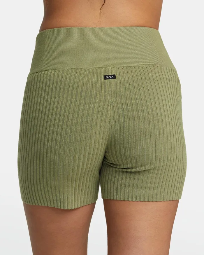 RVCA Shorts Skirts Rose Namajunas Fever Sweat Shorts Aloe 8211 Women