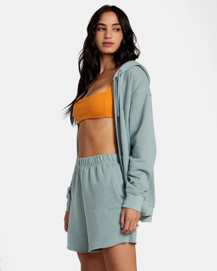 RVCA Shorts Skirts Sunday Test Drive Peached Sweat Shorts Shale 8211 Women