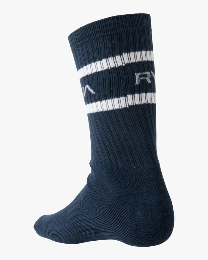 RVCA Socks 2 Pack Striped Crew Socks Denim 8211 Men