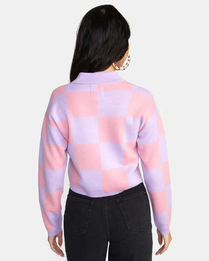 RVCA Sweaters Brady Cardigan Sweater Lavender 8211 Women