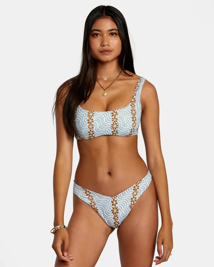 RVCA Swim New Arrivals Micro Magic Reversible Bra Bikini Top Shale 8211 Women