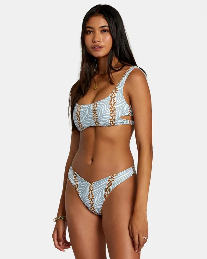 RVCA Swim New Arrivals Micro Magic Reversible Bra Bikini Top Shale 8211 Women