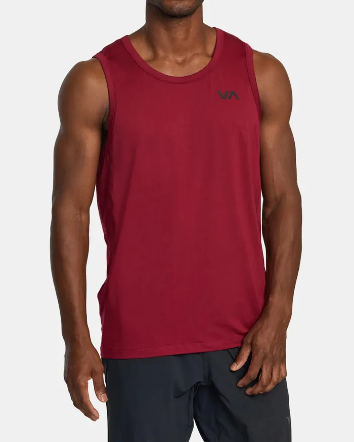 RVCA Tank Tops Sport Vent Tank Top Deep Magenta 8211 Men