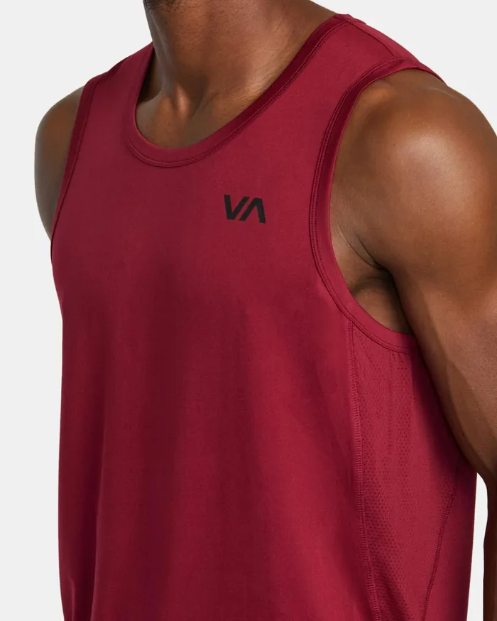 RVCA Tank Tops Sport Vent Tank Top Deep Magenta 8211 Men