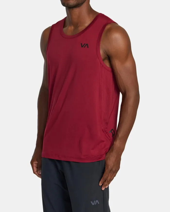RVCA Tank Tops Sport Vent Tank Top Deep Magenta 8211 Men