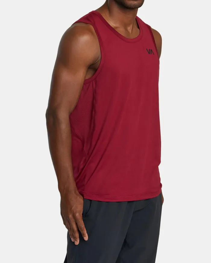 RVCA Tank Tops Sport Vent Tank Top Deep Magenta 8211 Men