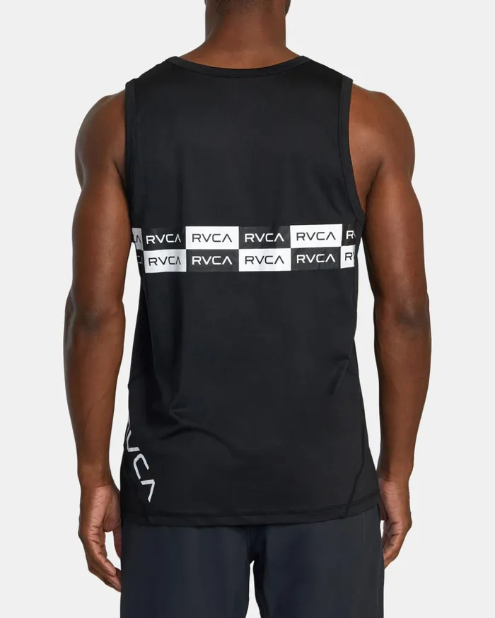 RVCA Tank Tops Sport Vent Tank Top Whiteblack 8211 Men