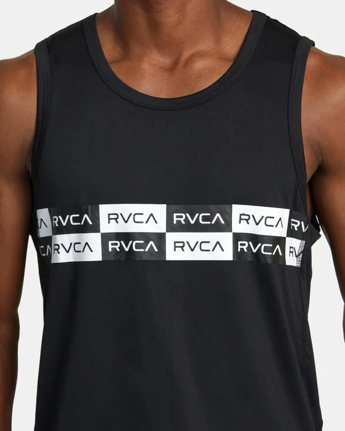 RVCA Tank Tops Sport Vent Tank Top Whiteblack 8211 Men