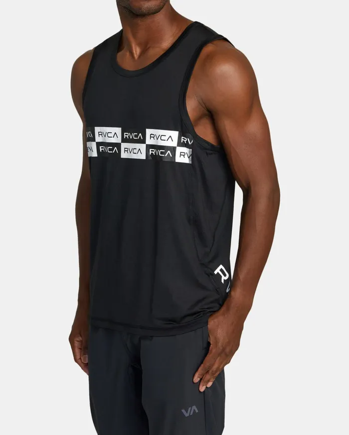 RVCA Tank Tops Sport Vent Tank Top Whiteblack 8211 Men
