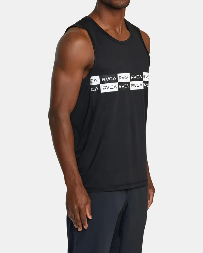 RVCA Tank Tops Sport Vent Tank Top Whiteblack 8211 Men