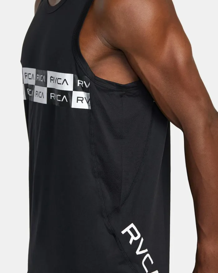 RVCA Tank Tops Sport Vent Tank Top Whiteblack 8211 Men