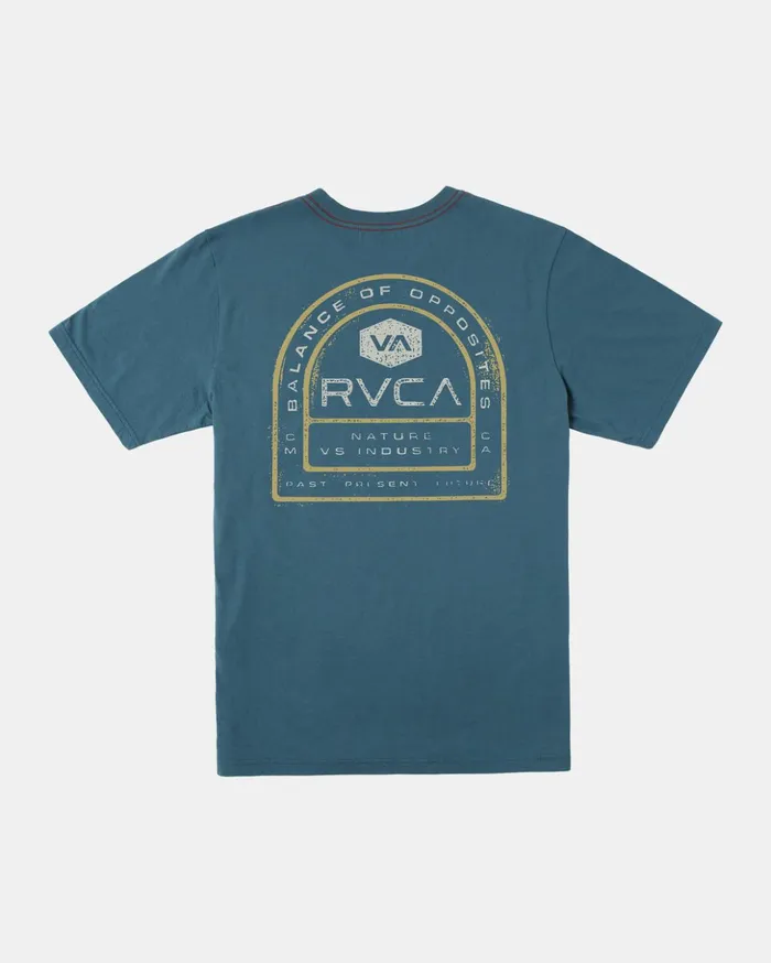 RVCA Tees Tanks Boy039s Tract Tee Duck Blue 8211 Boys