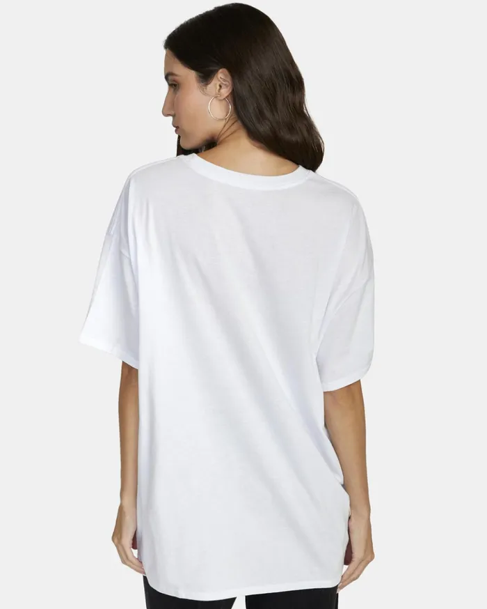 RVCA Tees Tanks Explicit Graphic Tee White 8211 Women