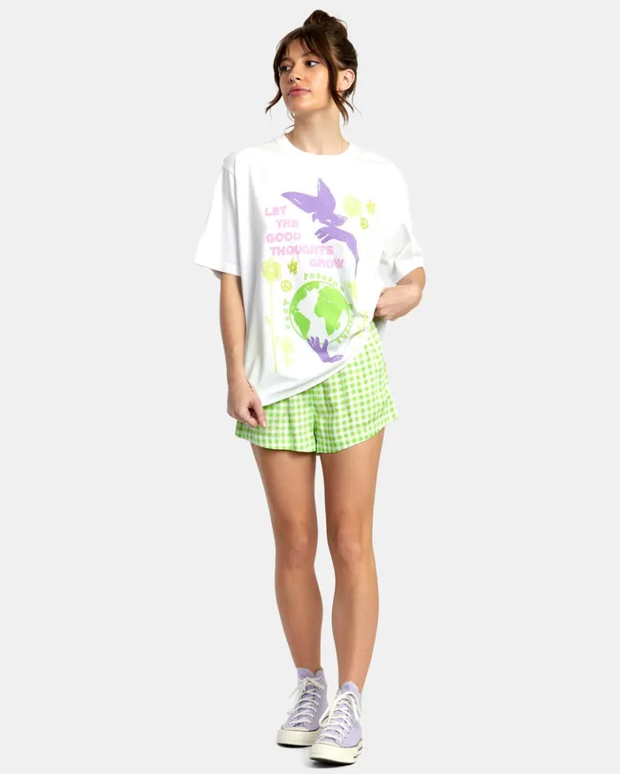 RVCA Tees Tanks Good Grow Anyday TShirt White 8211 Women