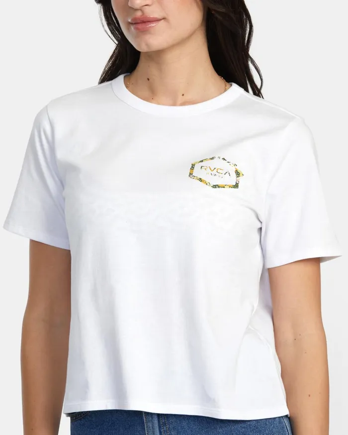 RVCA Tees Tanks Hawaii Hex TShirt White 8211 Women