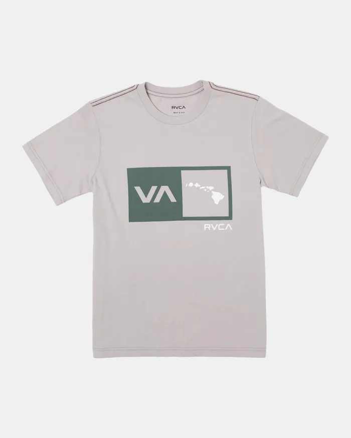 RVCA Tees Tanks ISLAND BALANCE BOX SS Cement 8211 Boys