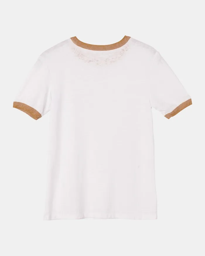 RVCA Tees Tanks Rose Machado Encinitas Tee Vintage White 8211 Women