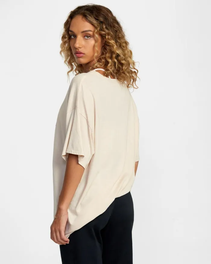 RVCA Tees Tanks Uprising Tee Chalk 8211 Women