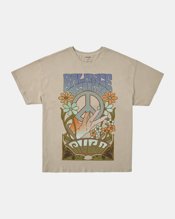 RVCA Tees Tanks Uprising Tee Chalk 8211 Women