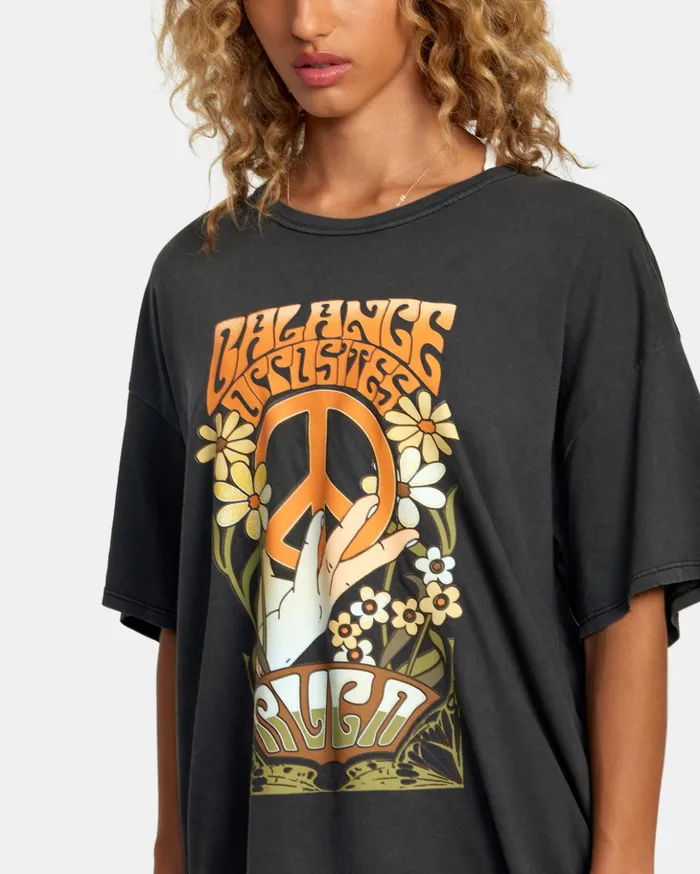 RVCA Tees Tanks Uprising Tee Rvca Black 8211 Women