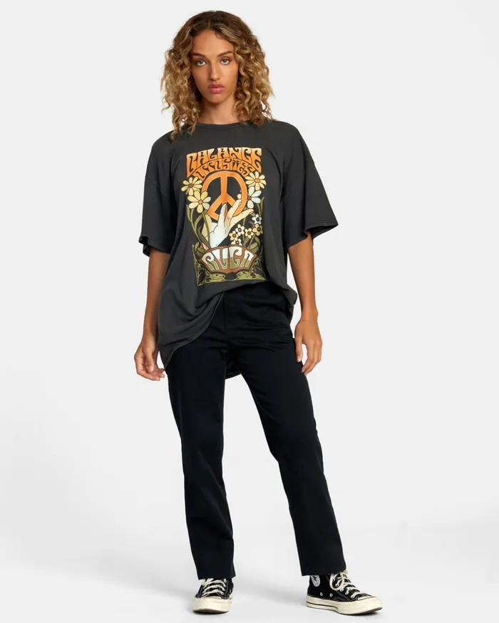 RVCA Tees Tanks Uprising Tee Rvca Black 8211 Women