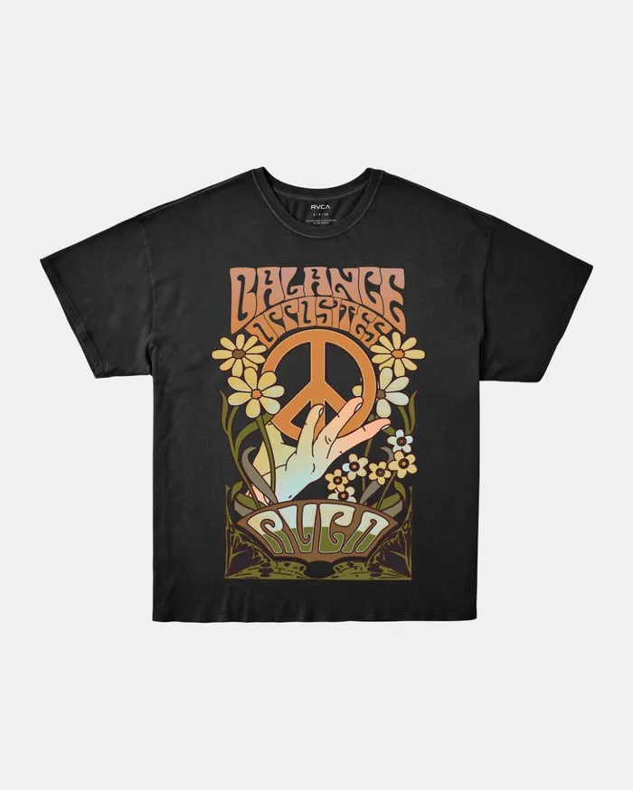 RVCA Tees Tanks Uprising Tee Rvca Black 8211 Women