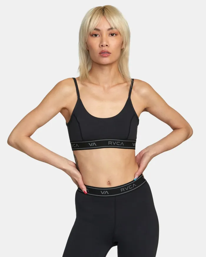 RVCA Tops Base Sports Bra Black 8211 Women