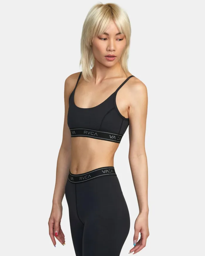 RVCA Tops Base Sports Bra Black 8211 Women