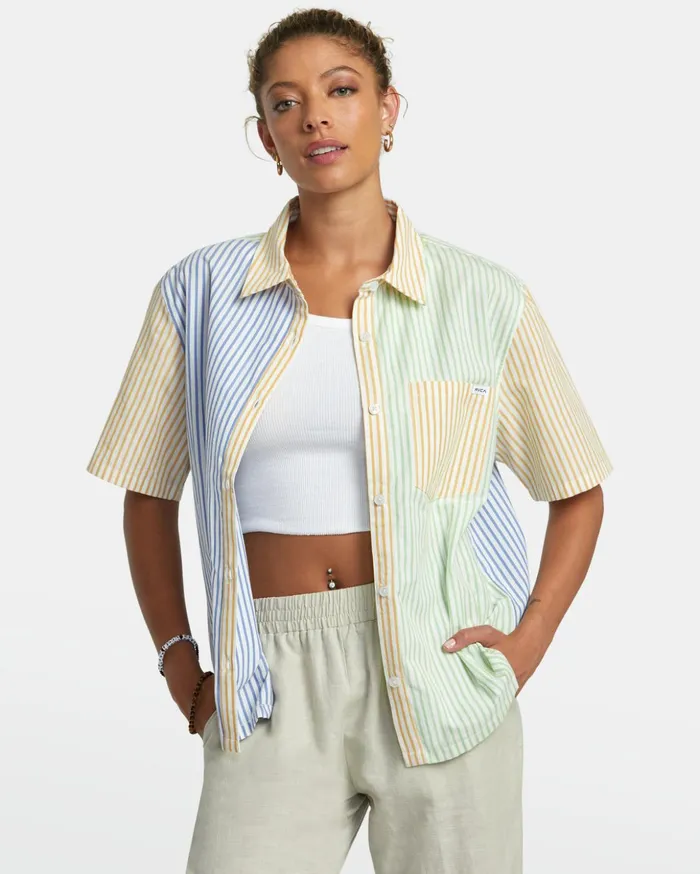 RVCA Tops Nauti Shirt Short Sleeve Shirt Multi 8211 Women