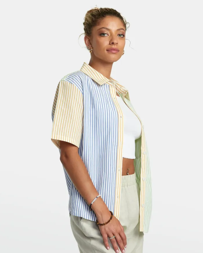 RVCA Tops Nauti Shirt Short Sleeve Shirt Multi 8211 Women